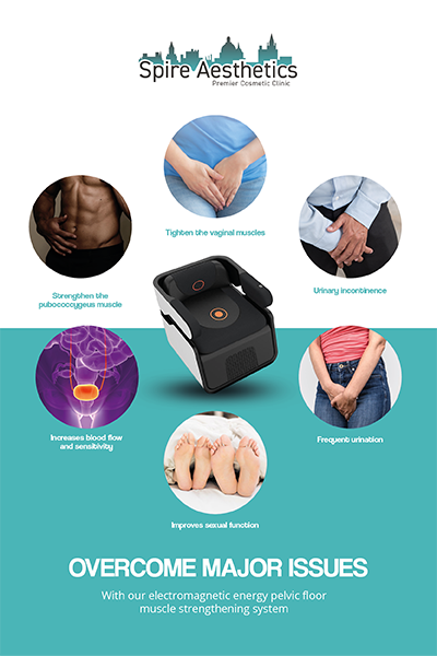 Image of EMS chair to treat Urine leakage Aldridge from Spire Aesthetics