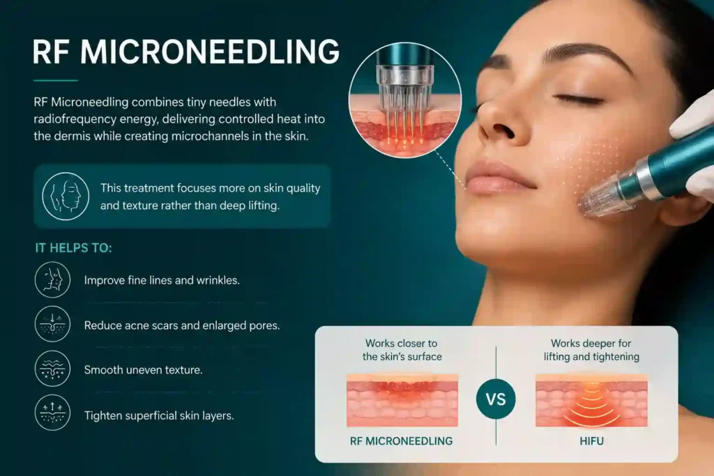 What Does RF Microneedling Do That HIFU Alone Cannot Aldridge
